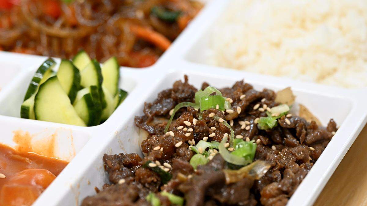 A spread of Korean dishes at Sunny Seoul Kitchen